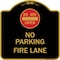Signmission Designer Series-Do Not Enter No Parking Fire Lane With Graphic, 18" x 18", BG-1818-9981 A-DES-BG-1818-9981 - alternate 1